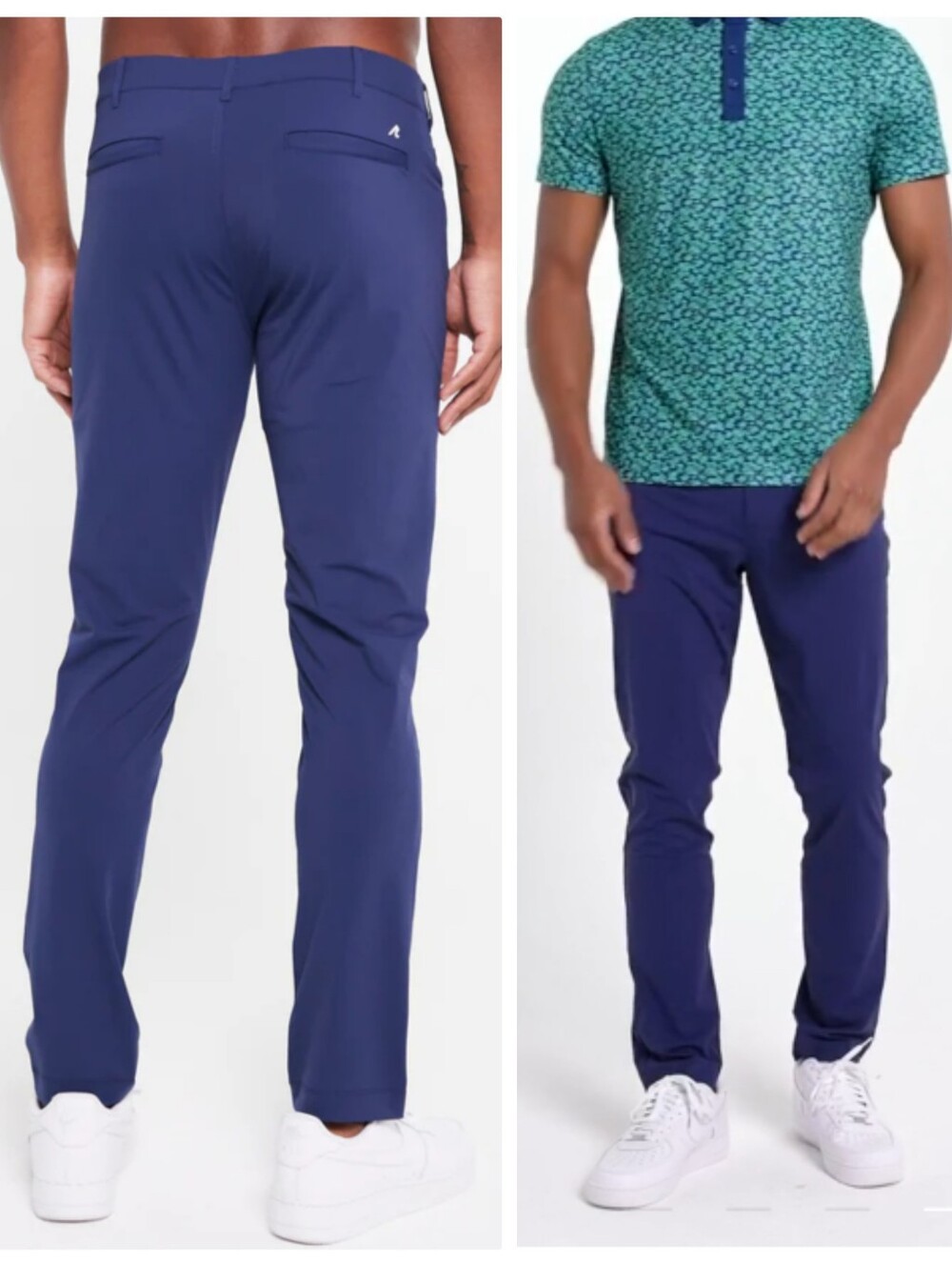 REDVANLY Mens Navy Blue Golf Pants Performance Stretch Flat Front Large NWOT